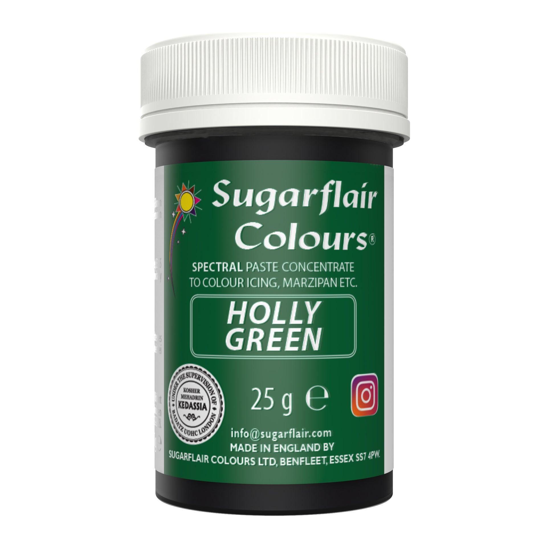 Sugarflair Eetbare Kleurstof Pasta Hulstgroen 25g
