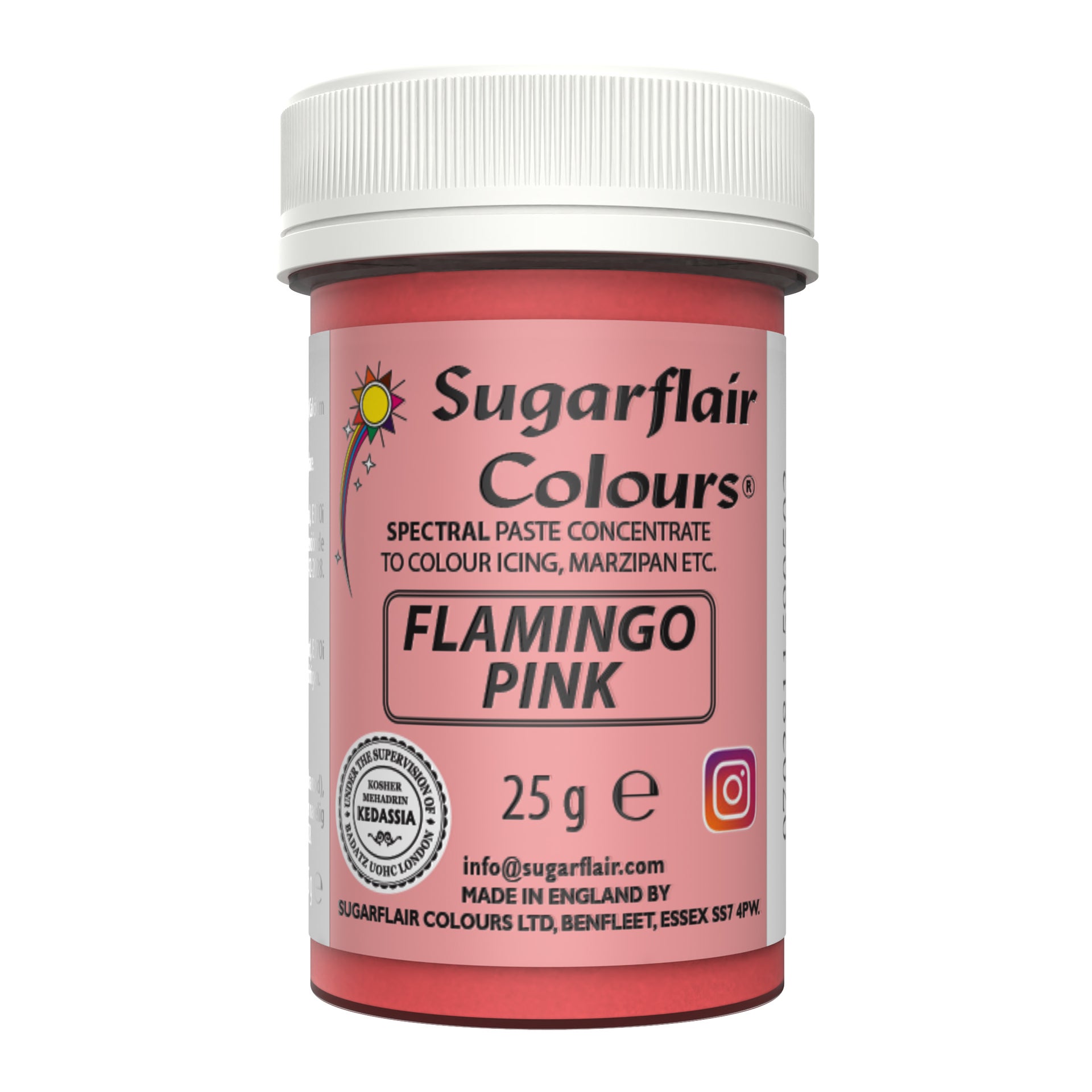 Sugarflair Eetbare Kleurstof Pasta Flamingoroze 25g