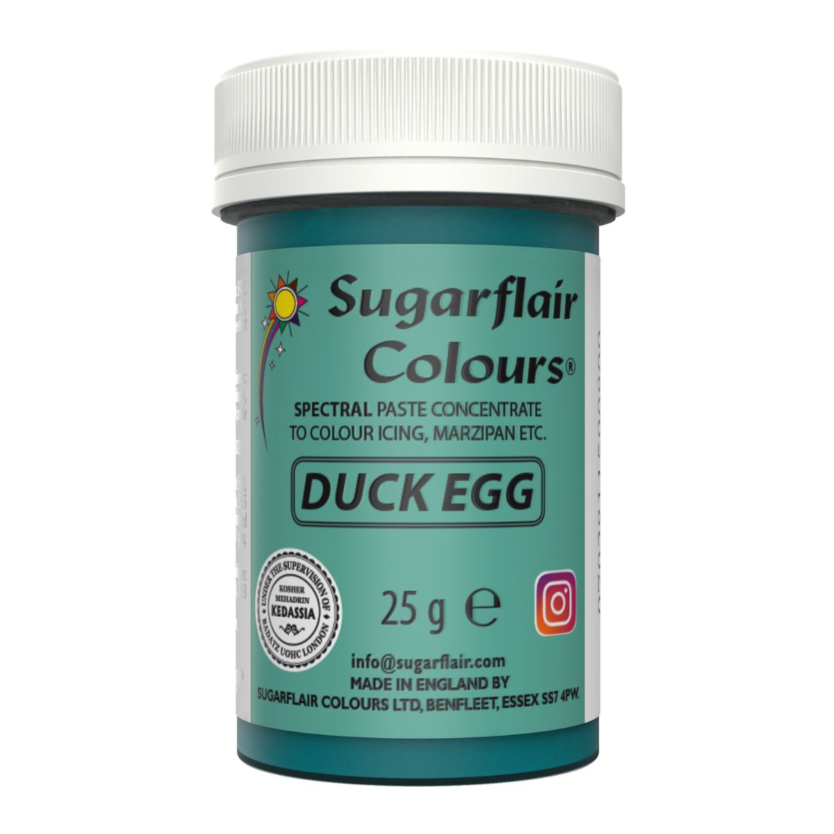 Sugarflair Eetbare Kleurstof Pasta Blauwgroen 25g