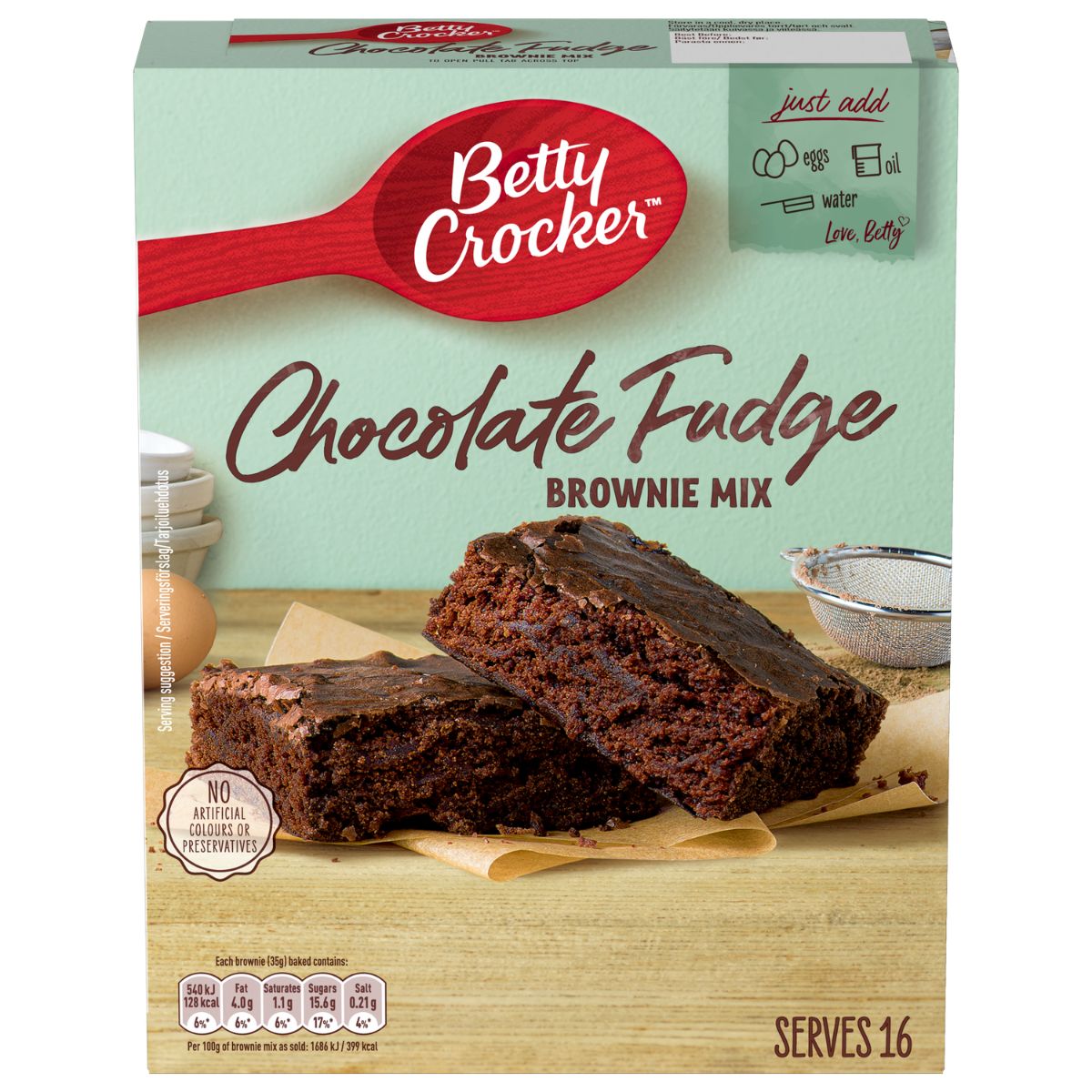 Betty Crocker Chocolate Fudge Brownie Mix 415g