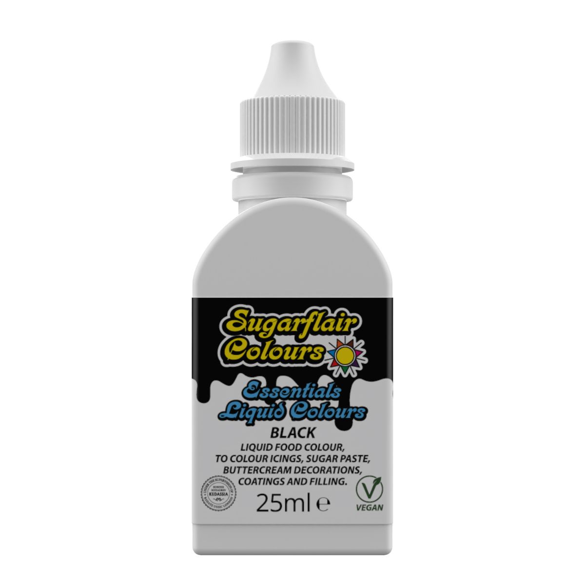 Sugarflair Liquid Colour Zwart 25ml