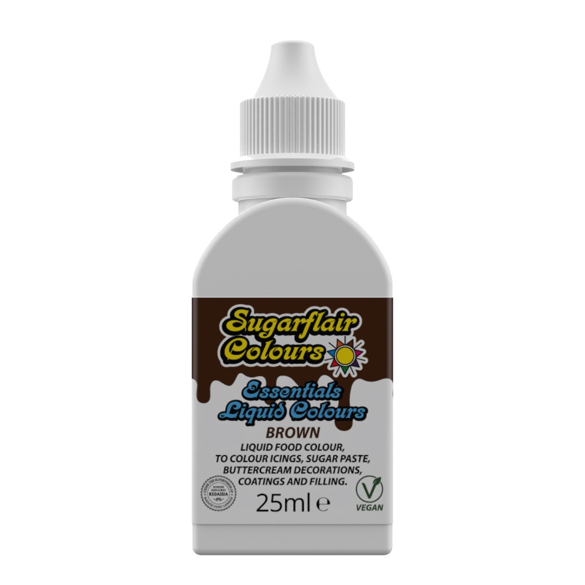 Sugarflair Liquid Colour Bruin 25ml