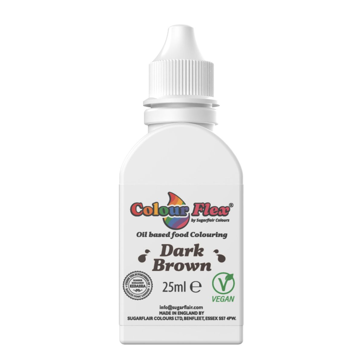 Sugarflair Colourflex Oil Donkerbruin 25ml