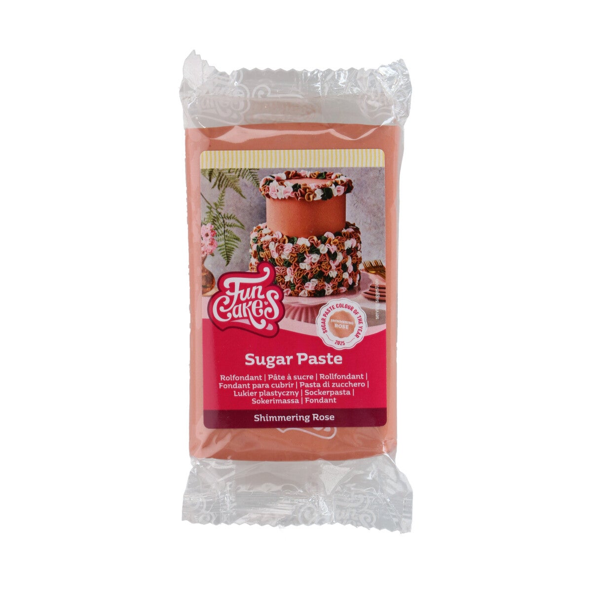 FunCakes Fondant Shimmering Rose 250g 