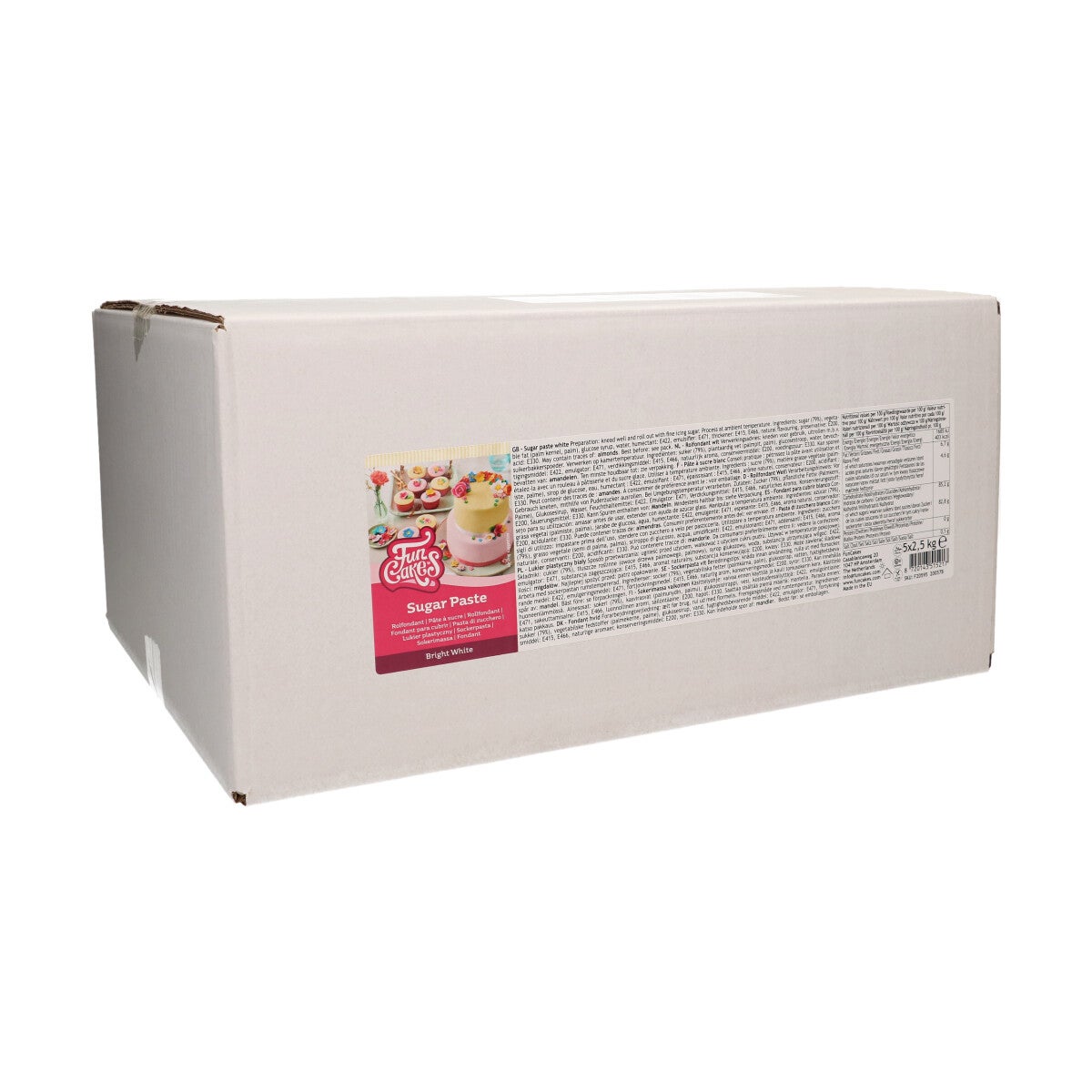 FunCakes Fondant Bright White (5x2,5kg) 12,5kg 