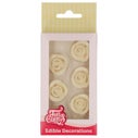 FunCakes Fondant Decoraties Rozen Wit set/6