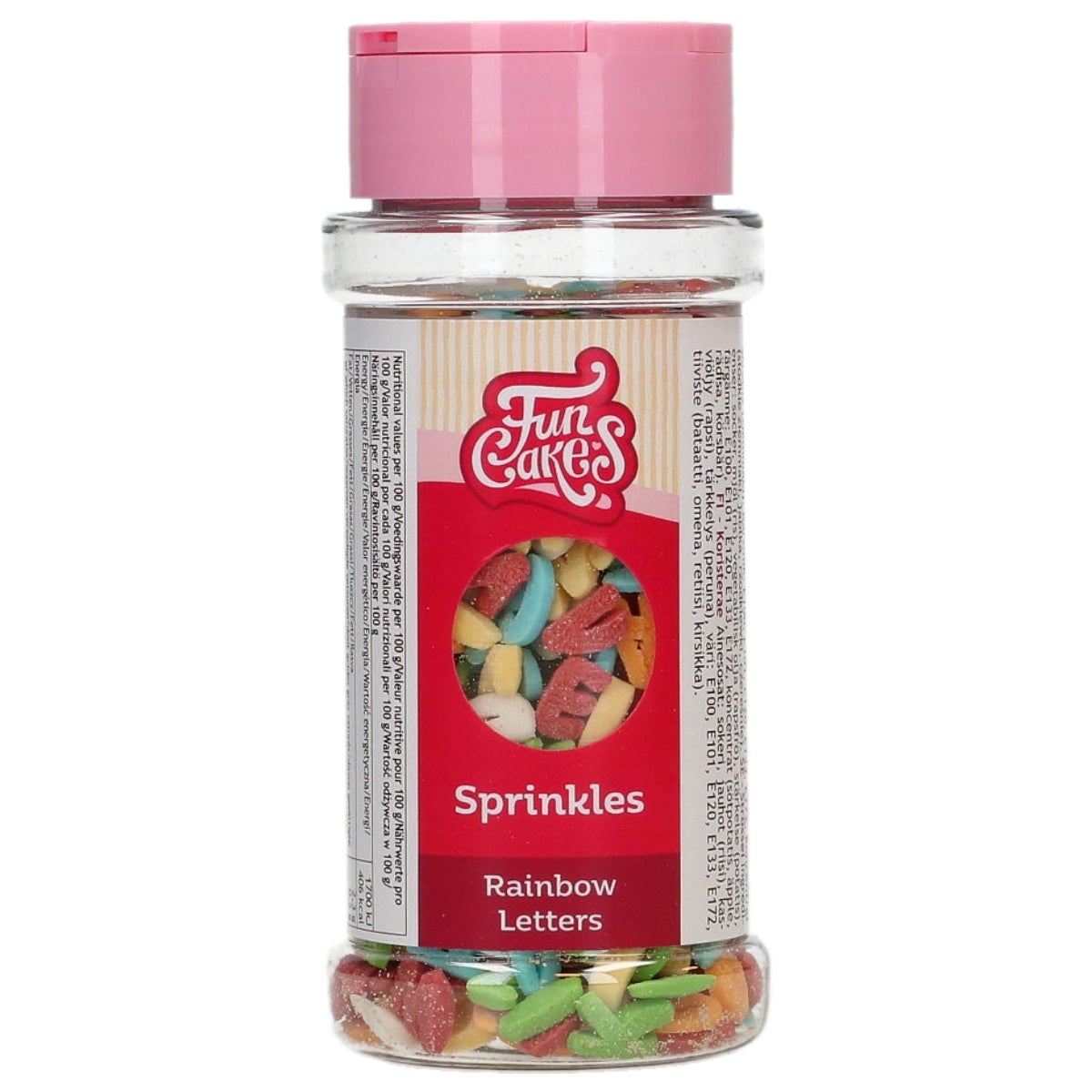 FunCakes Sprinkle Mix Regenboog Letters 50g