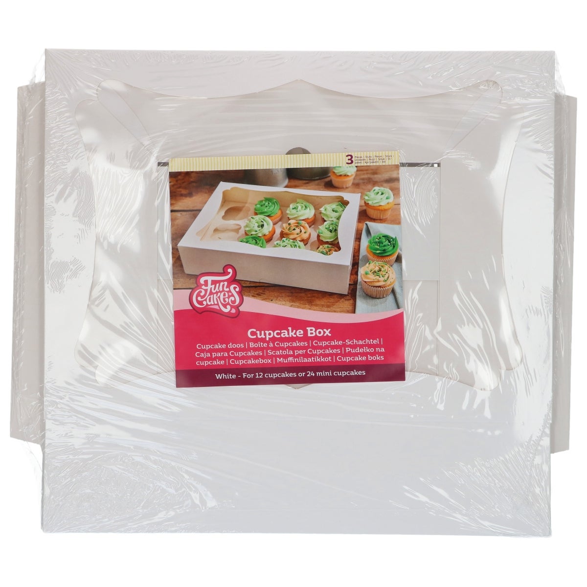 FunCakes Cupcake Doos Wit 12 pk/3