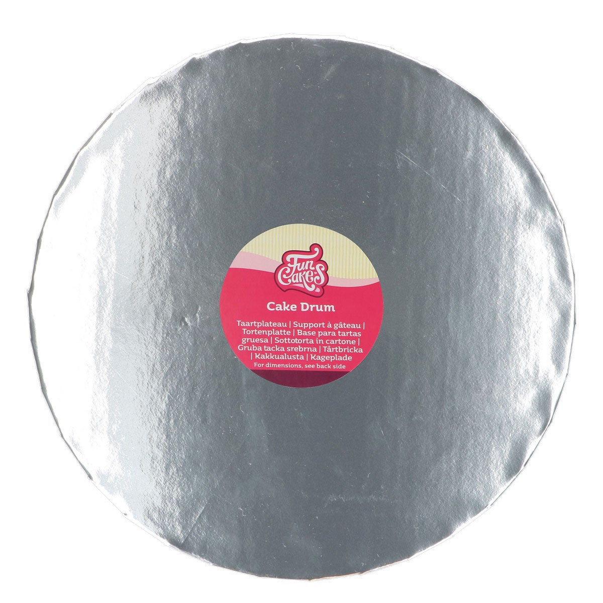 FunCakes Cake Drum Rond Zilver Ø35cm 20mm