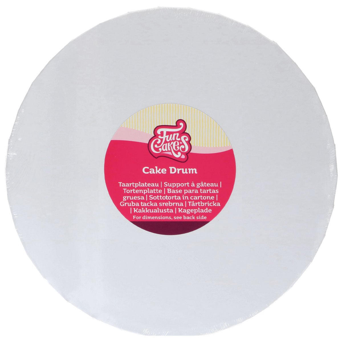 FunCakes Cake Drum Rond Wit Ø25cm 20mm