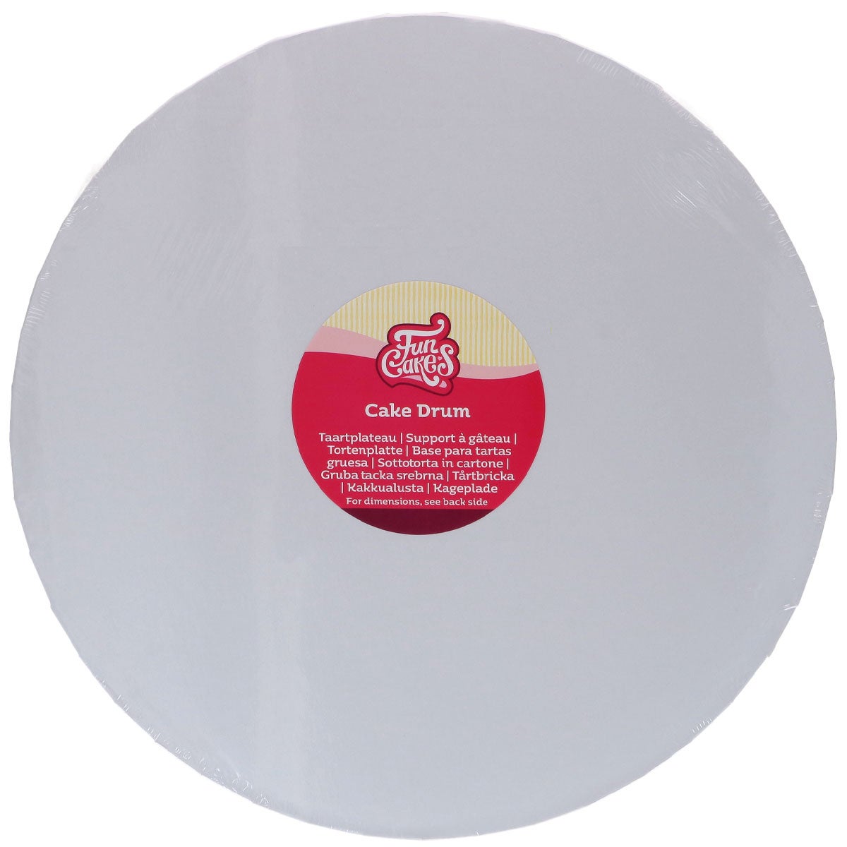 FunCakes Cake Drum Rond Wit Ø32,5cm 20mm
