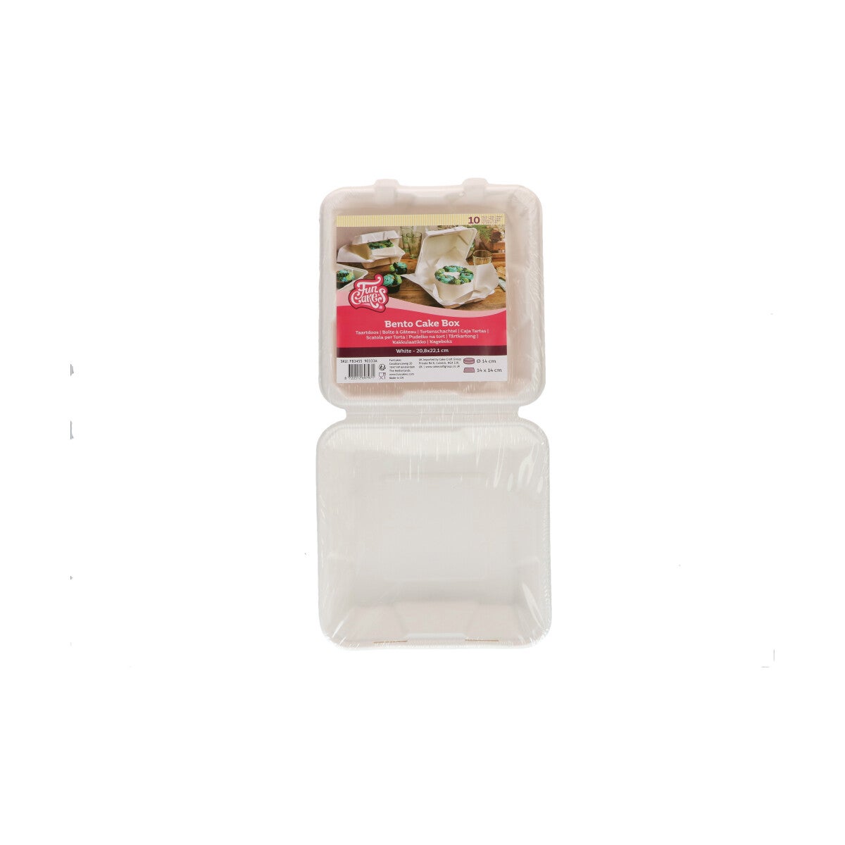 FunCakes Bento Cake Box Wit 20,8x22,1cm pk/10