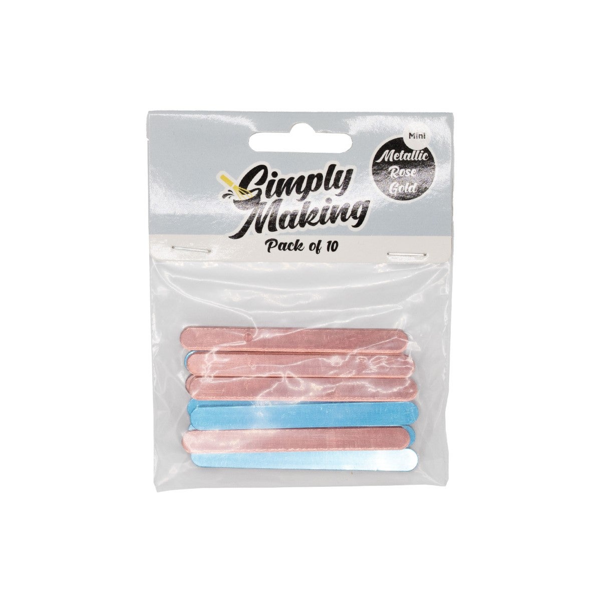 Simply Making Cakesicle Sticks pk/10 - Glanzend Rosé Goud - 76 mm 