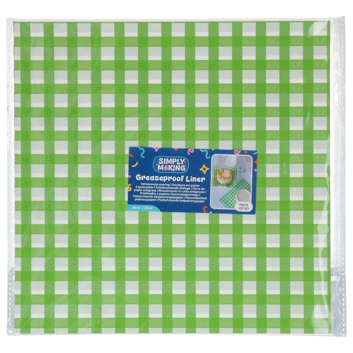 Simply Making Bento Box Vellen Groen Ruit 25x25 cm pk/50