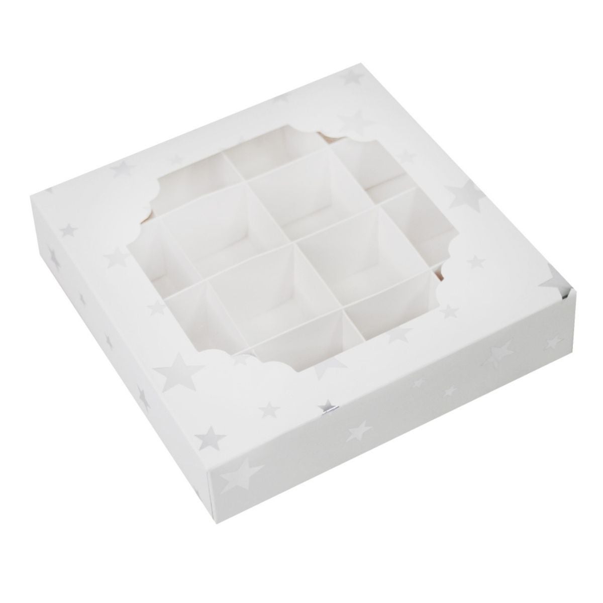Simply Making Treat Box en Inserts Zilver Sterren 16 Vakken pk/100