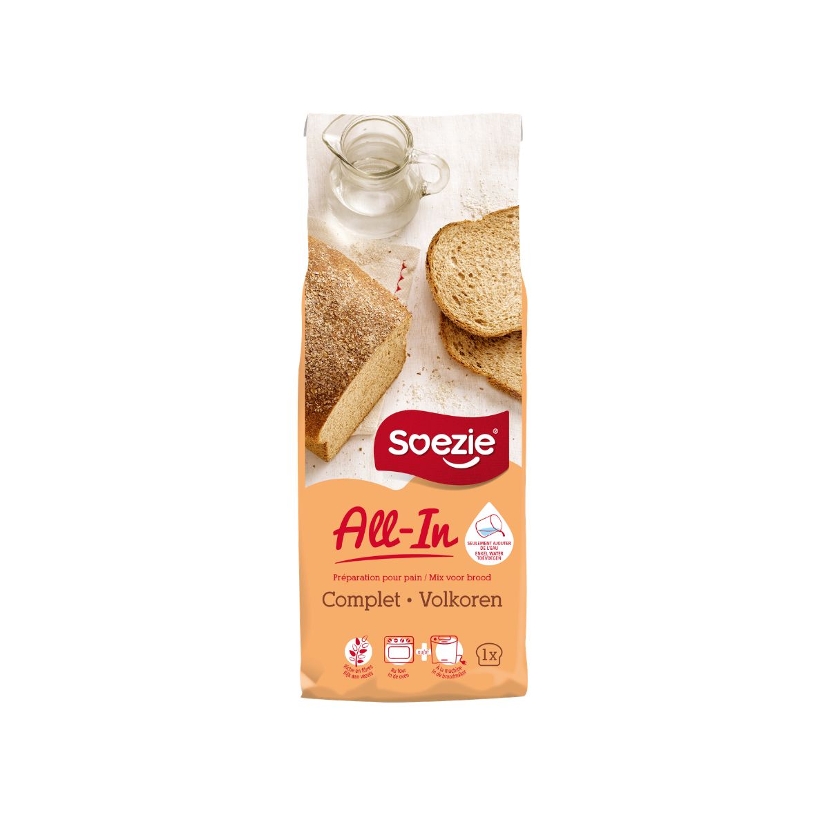 Soezie All-in Volkoren Brood Mix 500g