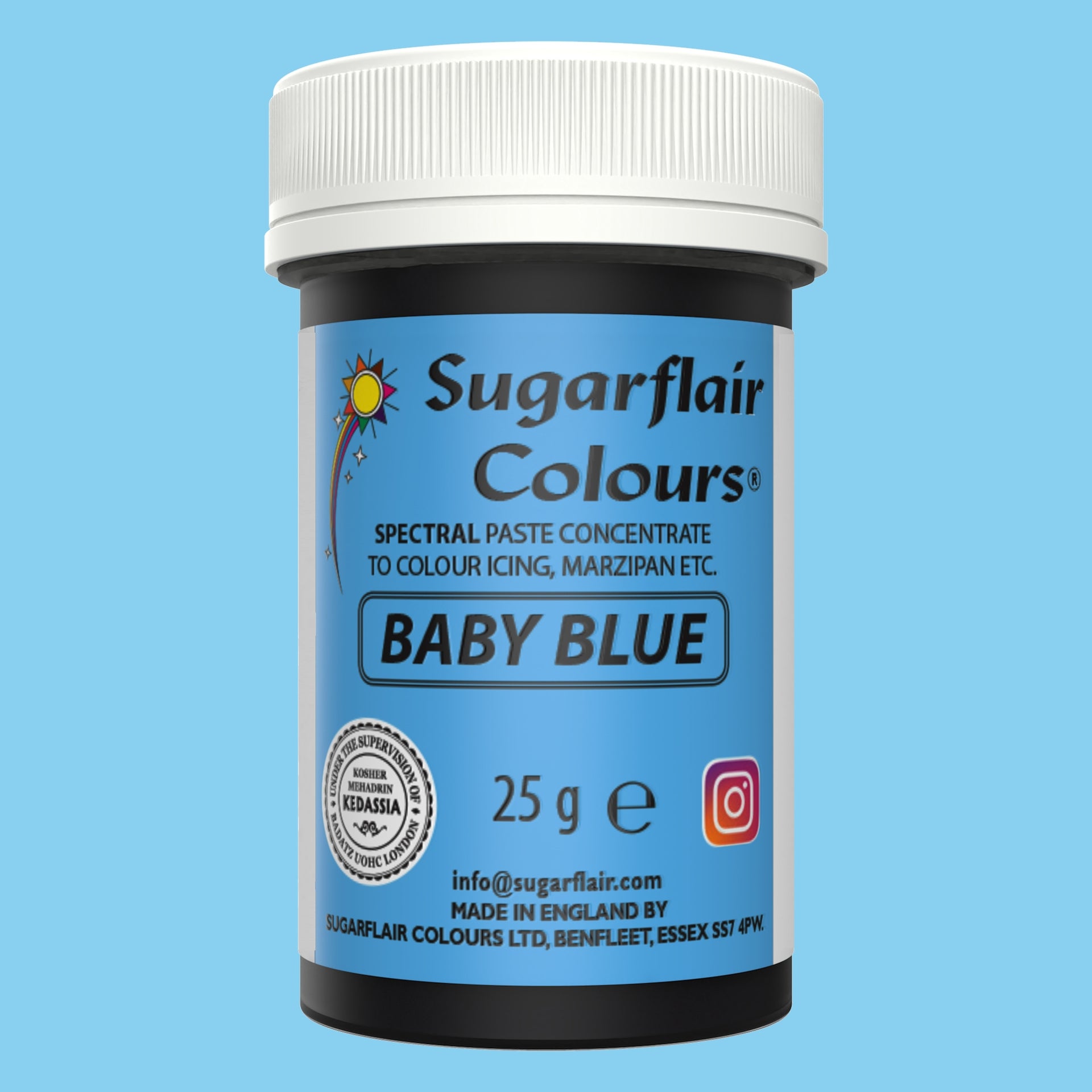 Sugarflair Eetbare Kleurstof Pasta Babyblauw 25g