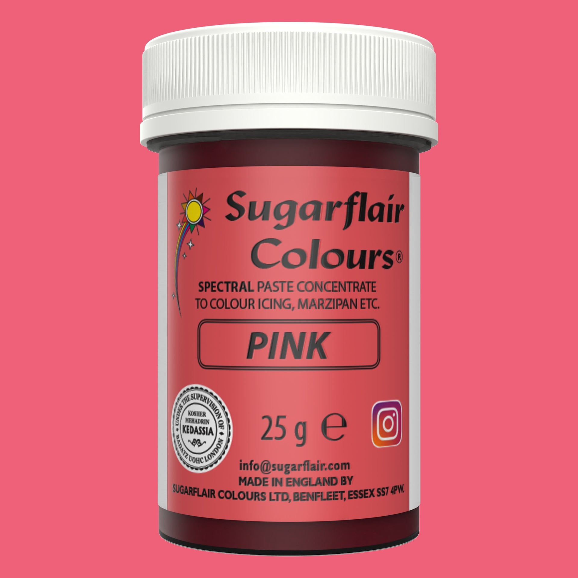 Sugarflair Eetbare Kleurstof Pasta Roze 25g