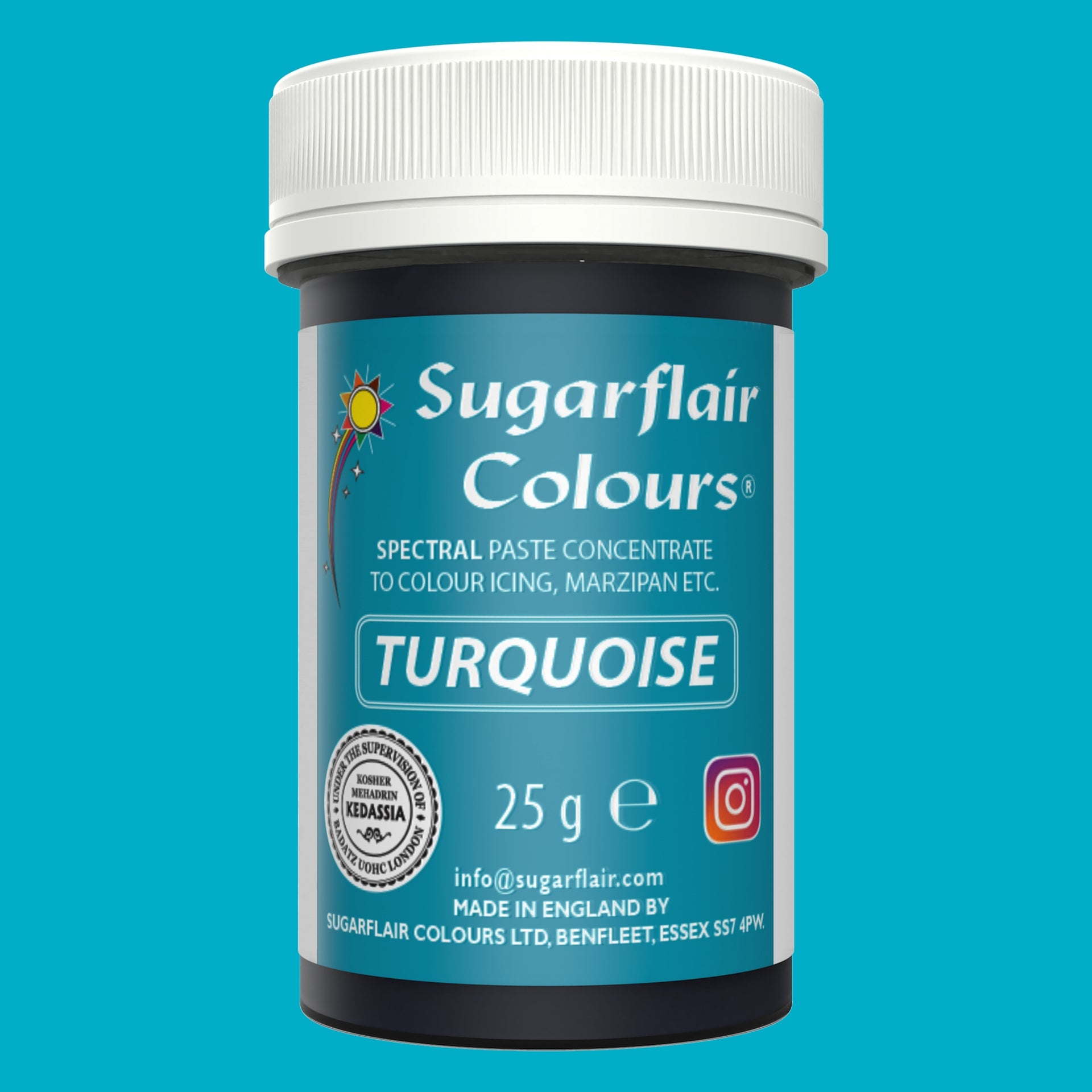Sugarflair Eetbare Kleurstof Pasta Turquoise 25g