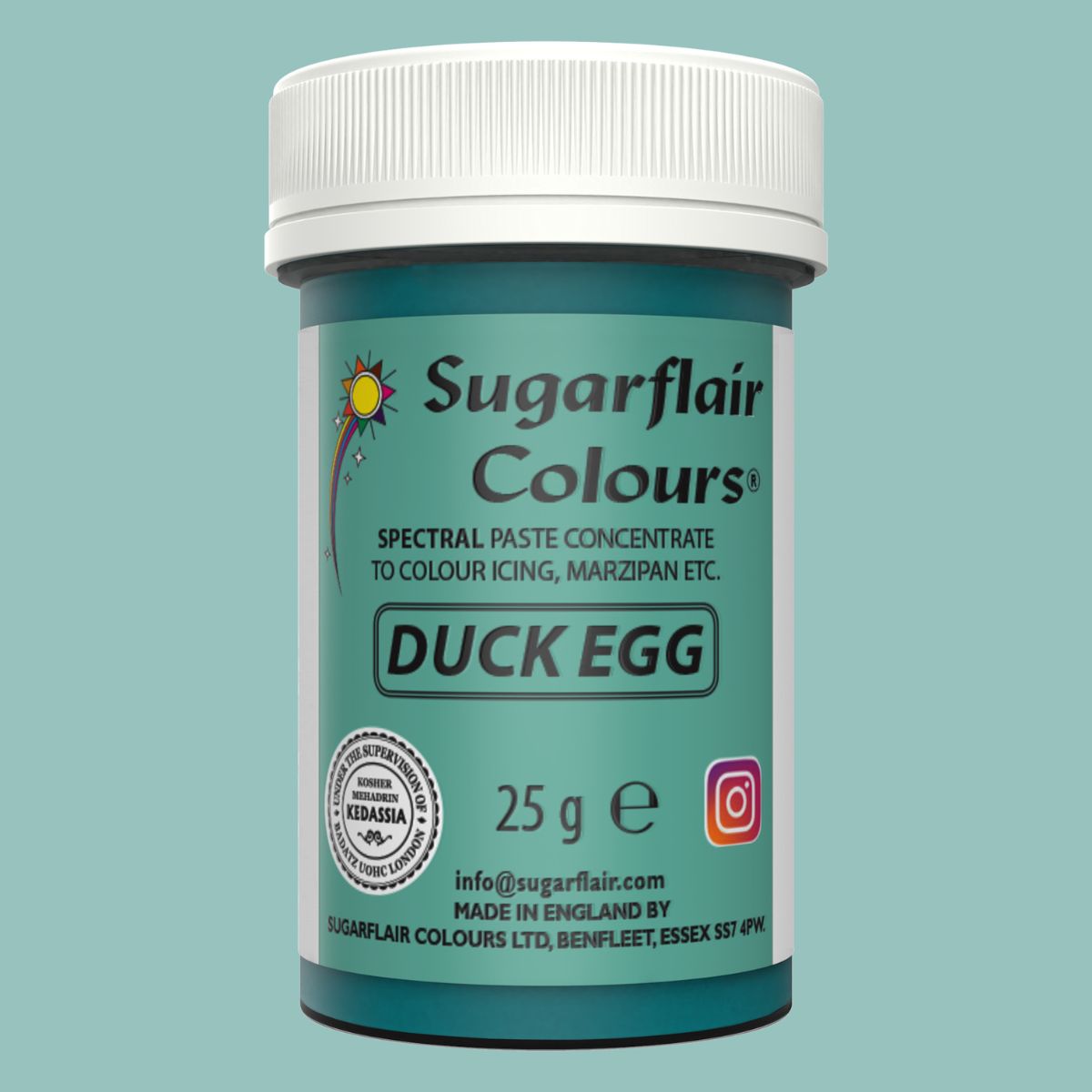 Sugarflair Eetbare Kleurstof Pasta Blauwgroen 25g