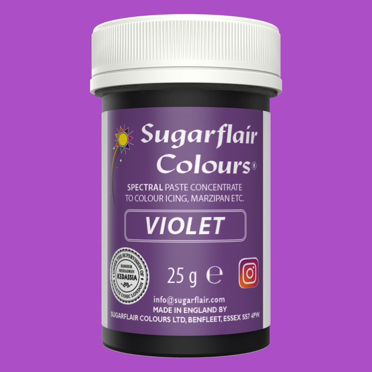 Sugarflair Eetbare Kleurstof Pasta Violet 25g