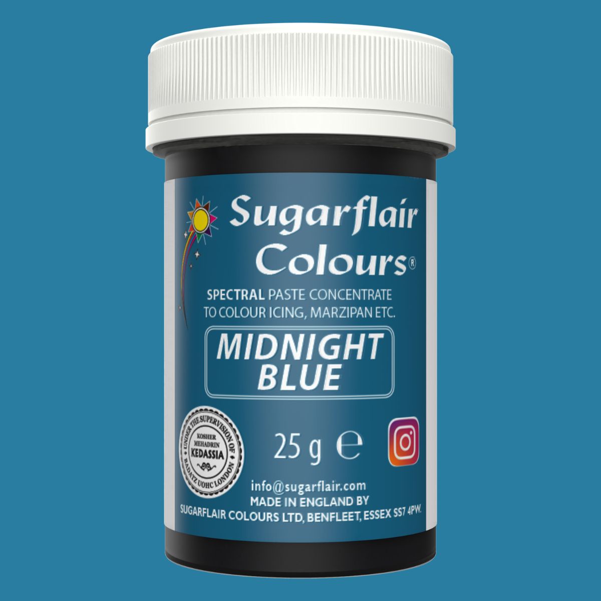 Sugarflair Eetbare Kleurstof Pasta Middernacht Blauw 25g