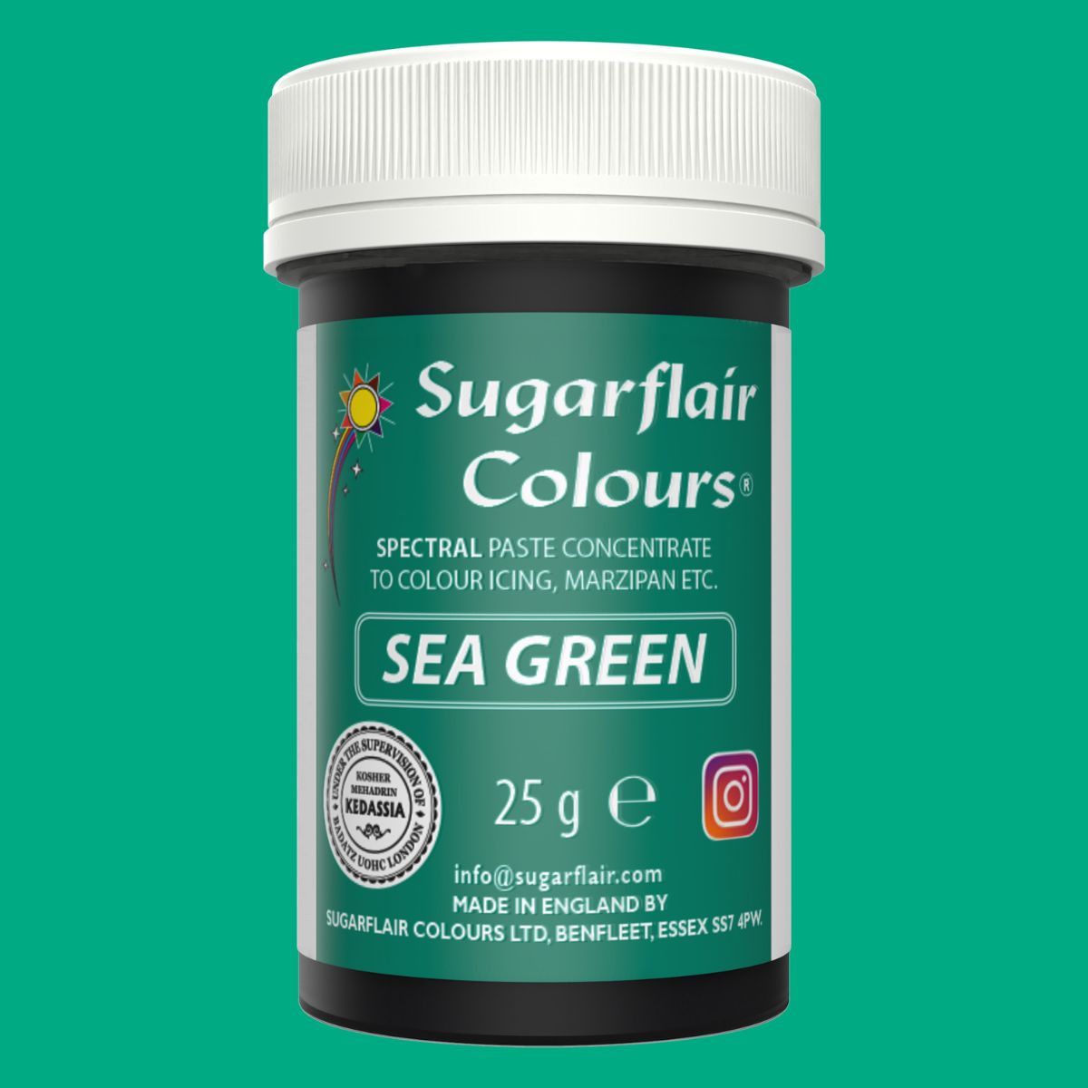 Sugarflair Eetbare Kleurstof Pasta Zeegroen 25g