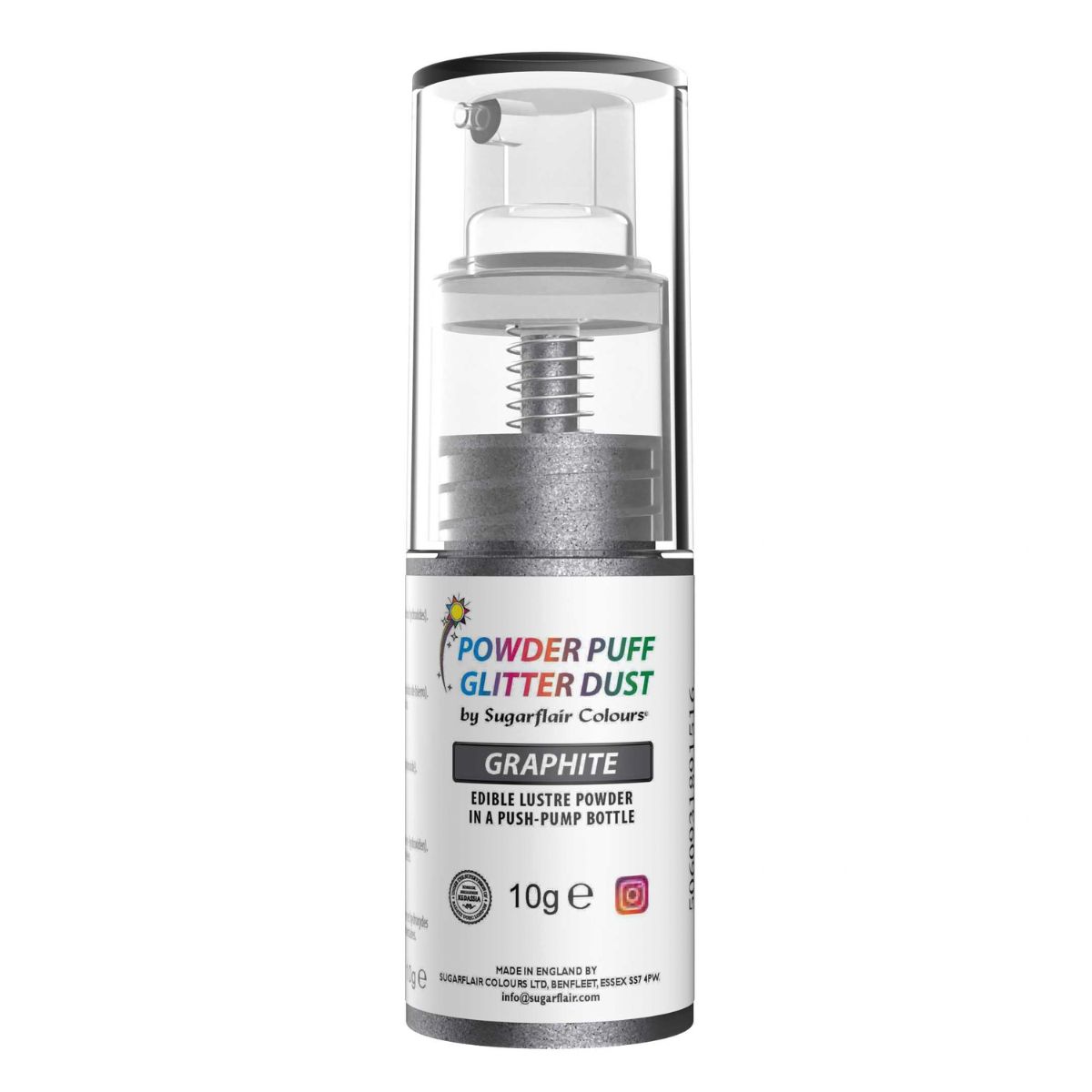 Sugarflair Pomp Spray Glitterpoeder Lichtzilver