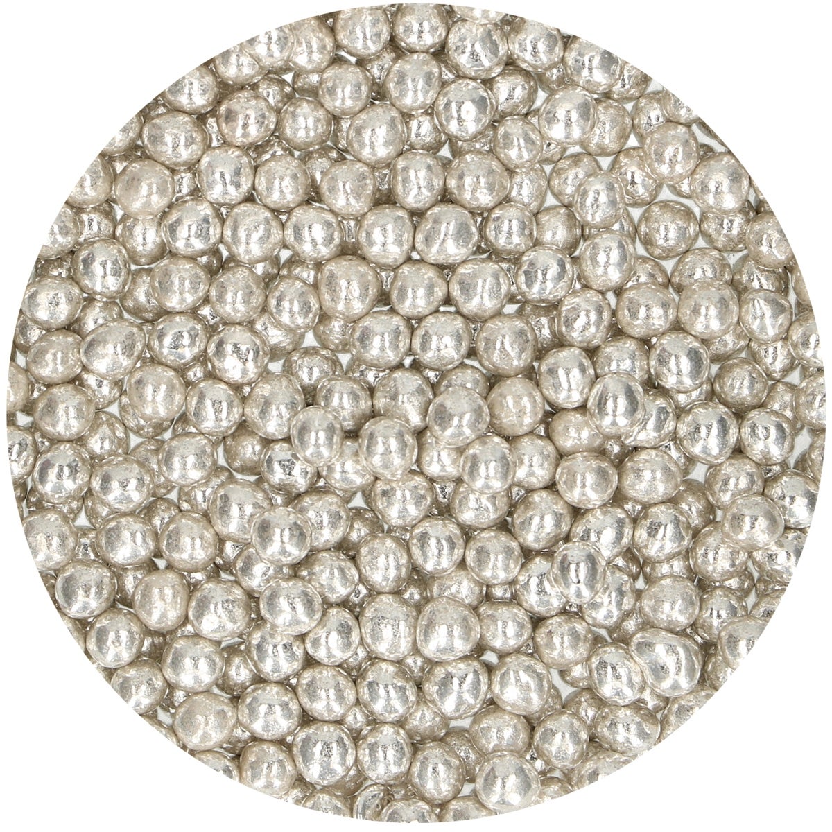 FunCakes Zachte Parels Medium Metallic Zilver 55g