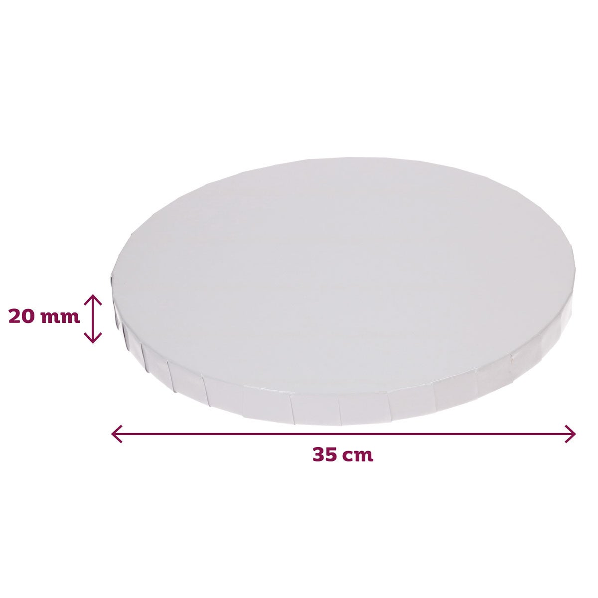 FunCakes Cake Drum Rond Wit Ø35cm 20mm
