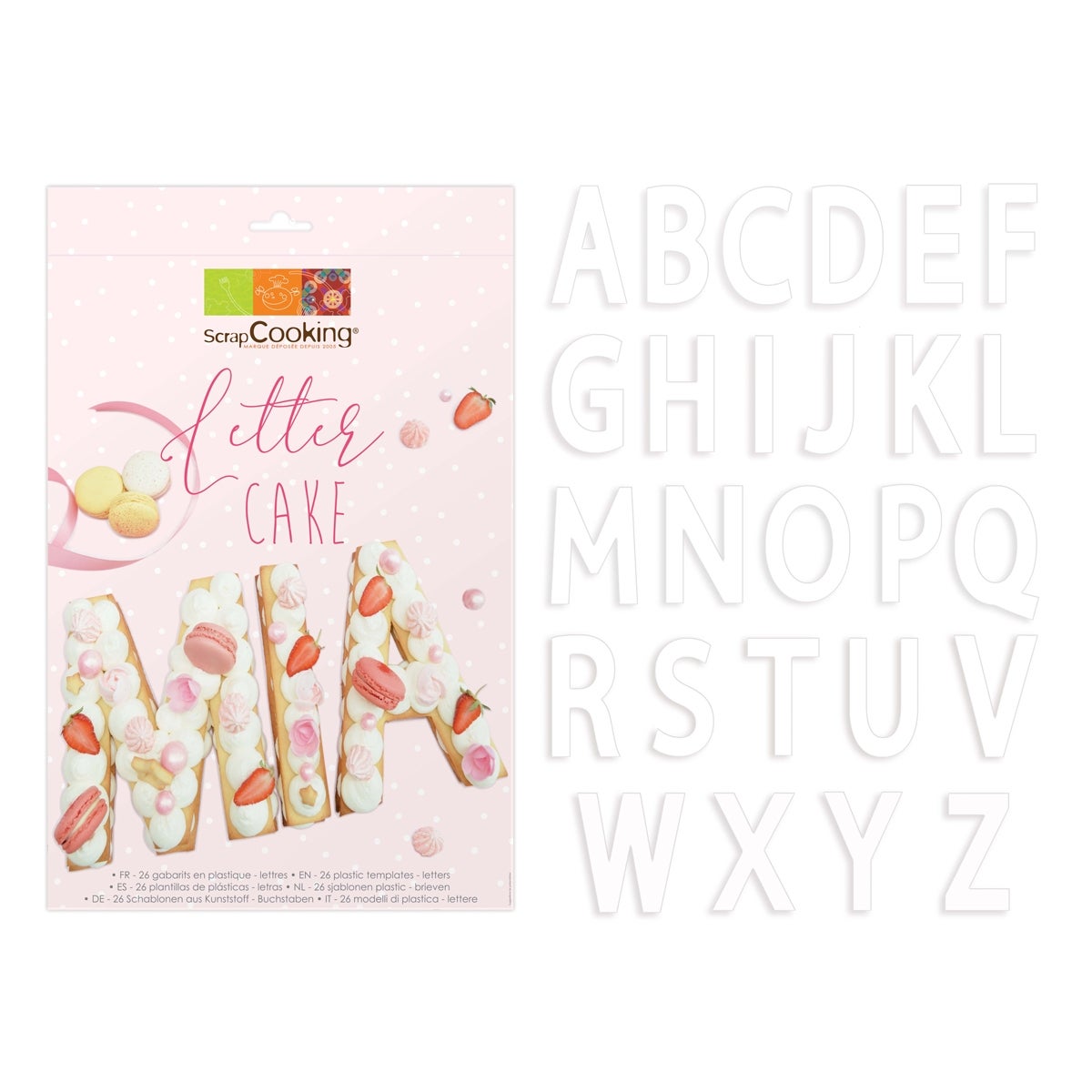 Scrapcooking Cookie Cake Template Letters Set/26