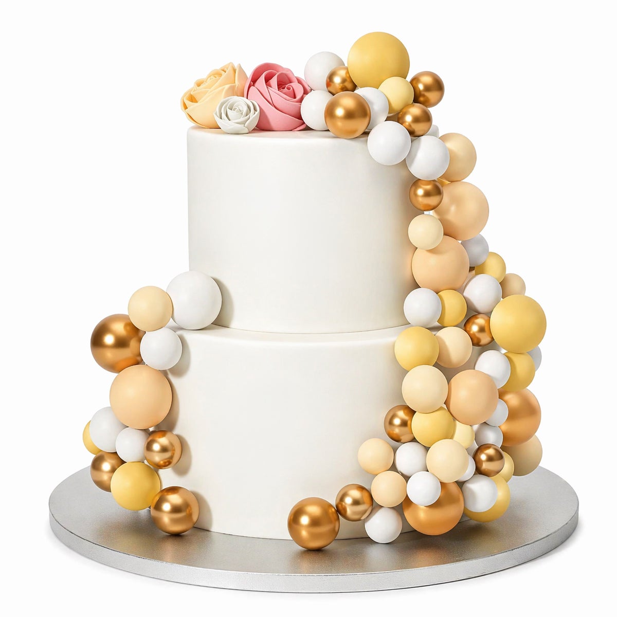 Simply Making Decoratieve Ballenset Citroen Ombre & Goud pk/32