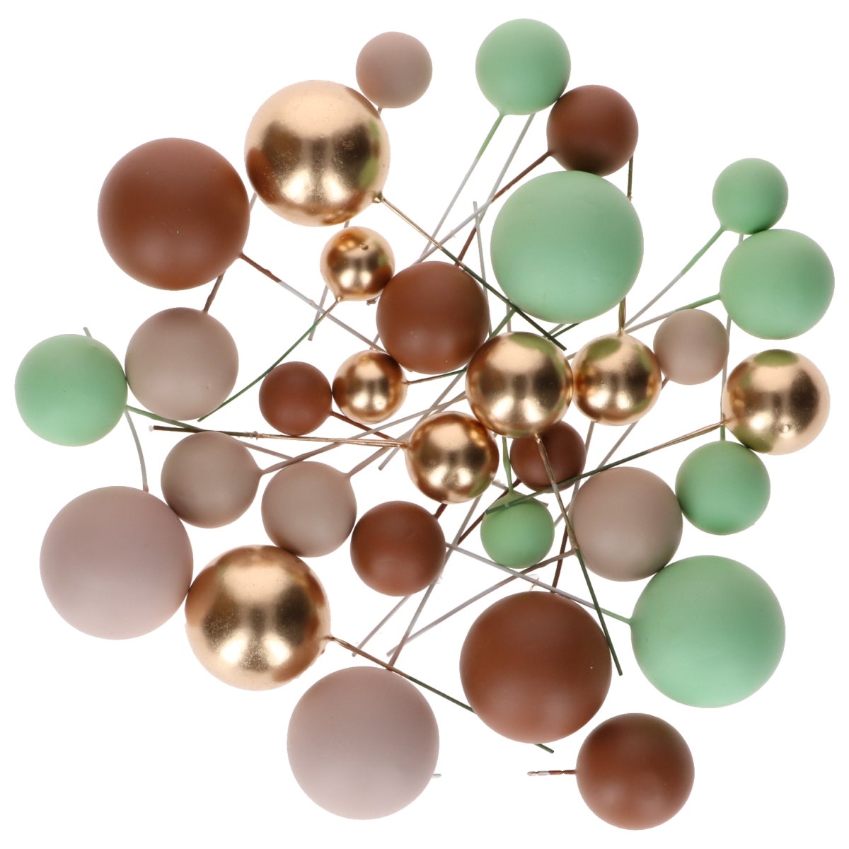 Simply Making Decoratieve Ballenset Aardetinten & Goud pk/32
