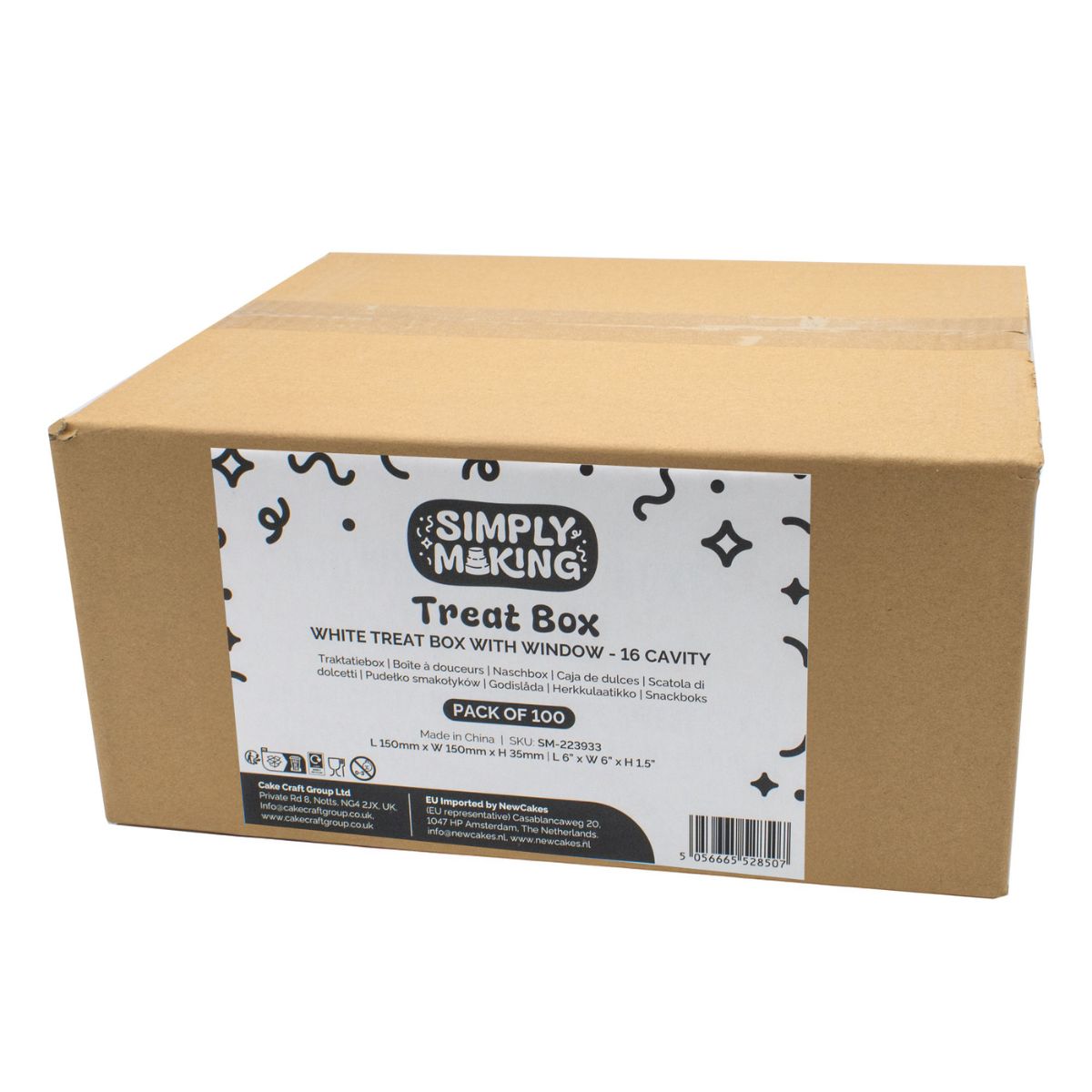 Simply Making Treat Box en Inserts Wit 16 Vakken pk/100