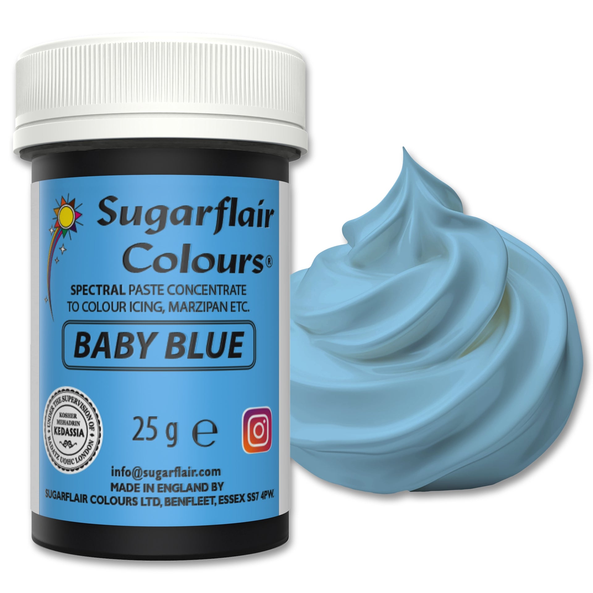 Sugarflair Eetbare Kleurstof Pasta Babyblauw 25g