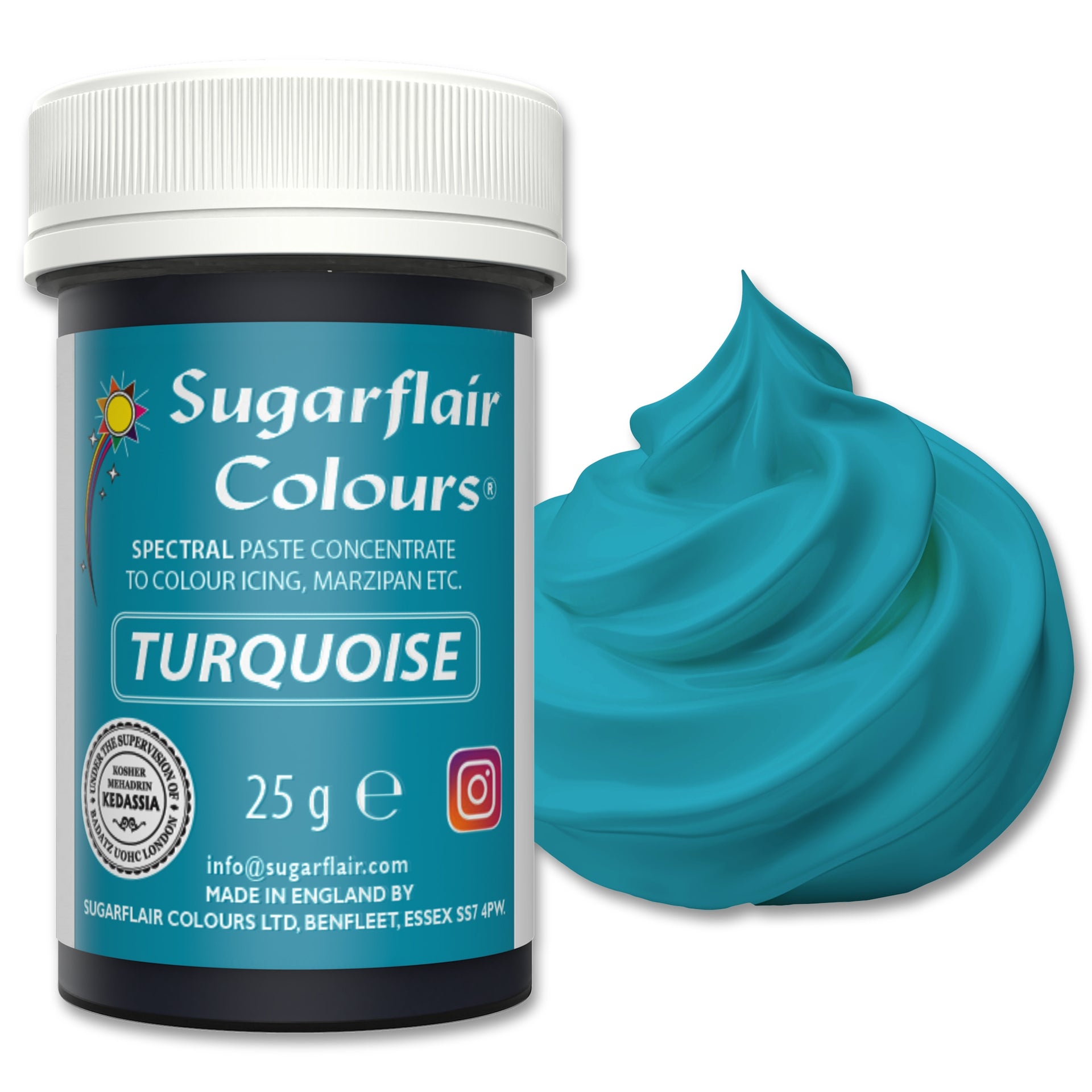 Sugarflair Eetbare Kleurstof Pasta Turquoise 25g