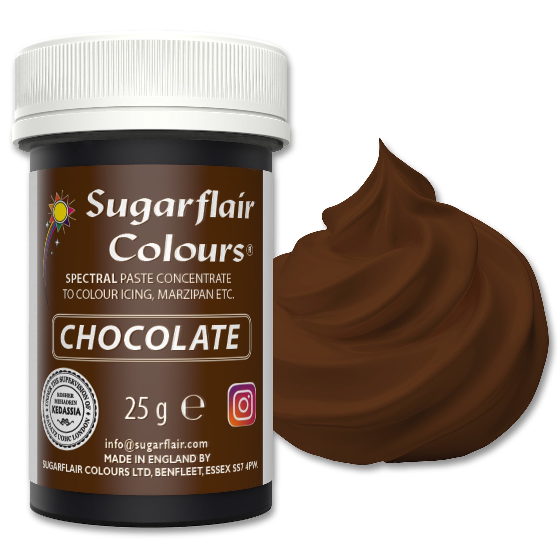 Sugarflair Eetbare Kleurstof Pasta Chocoladebruin 25g