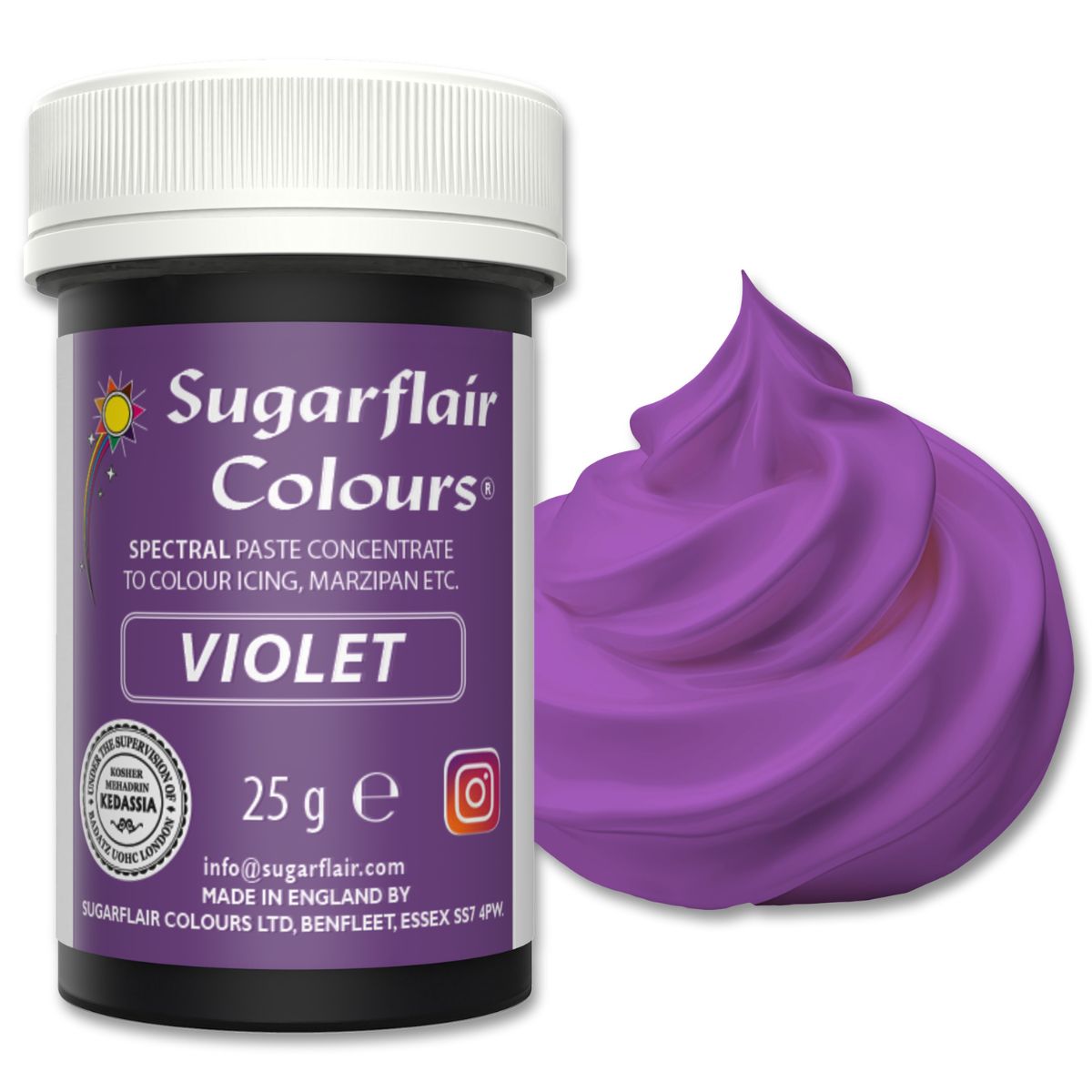 Sugarflair Eetbare Kleurstof Pasta Violet 25g