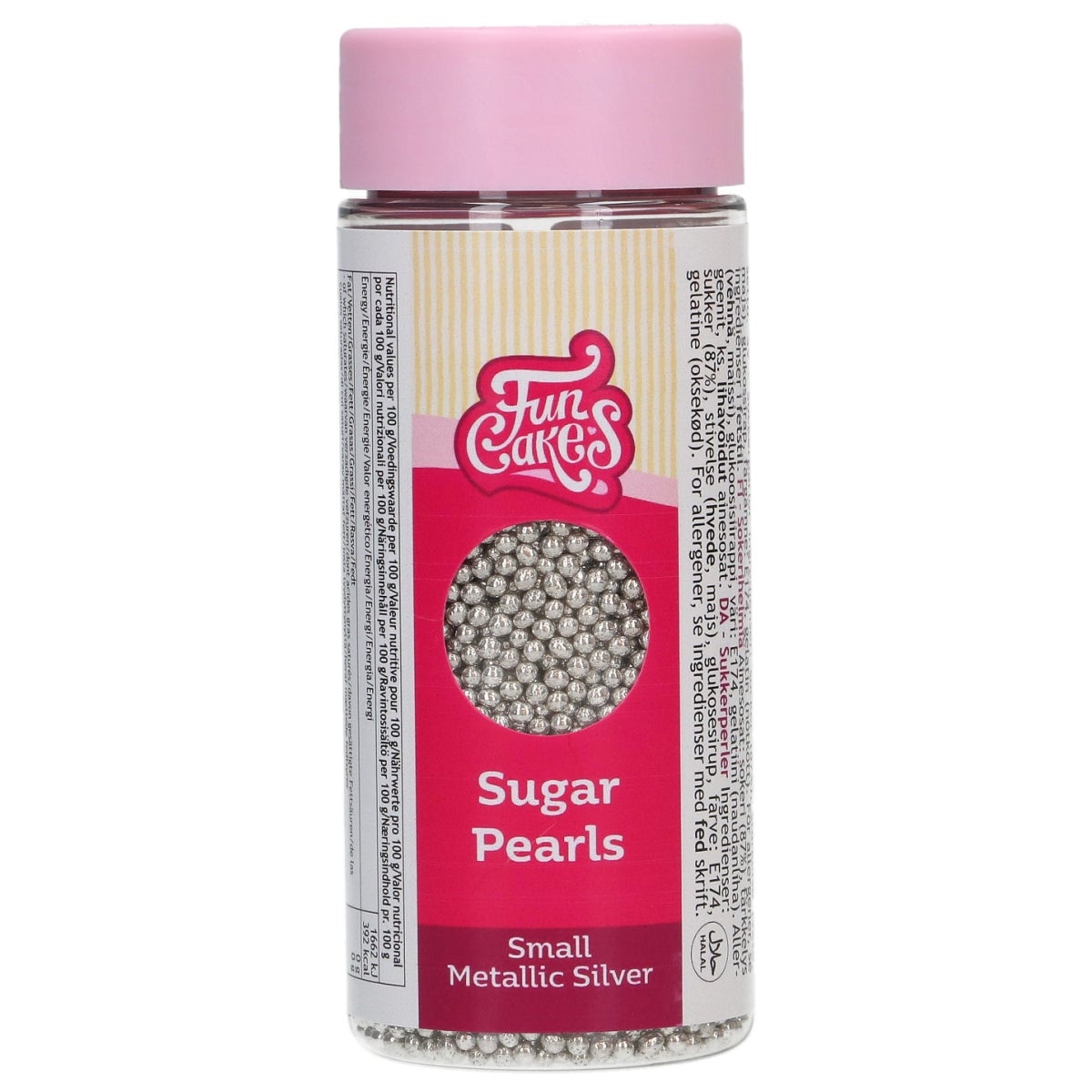 FunCakes Suikerparels Small Metallic Zilver 80g