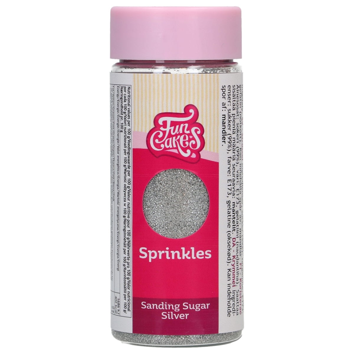 FunCakes Sanding Sugar Zilver 80g