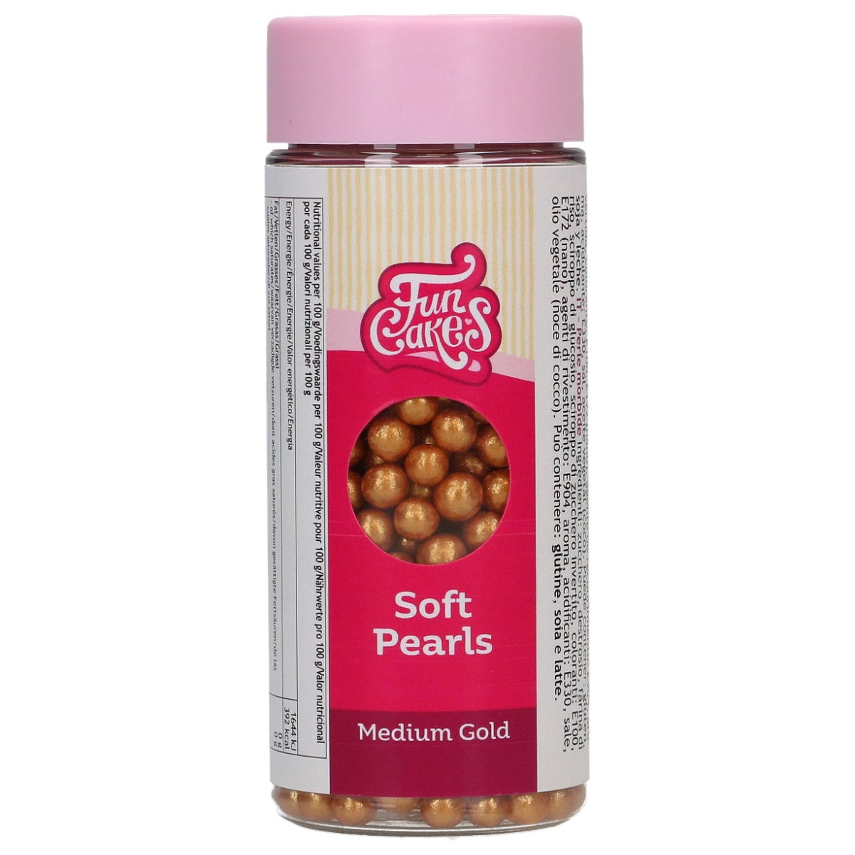 FunCakes Soft Pearls Medium Goud 60g