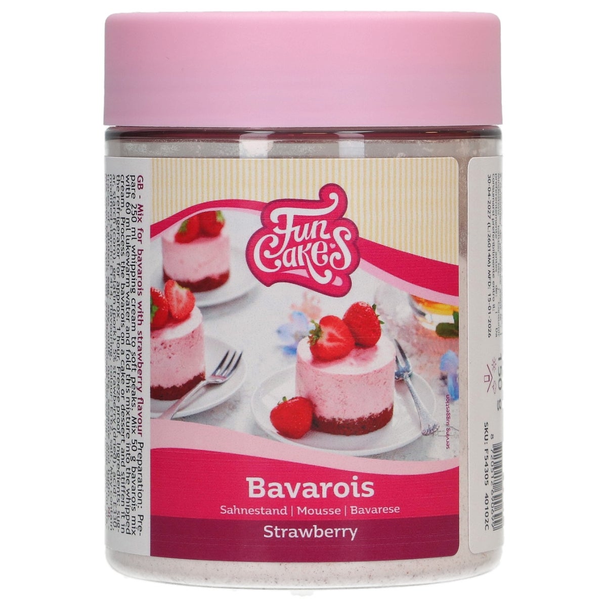 FunCakes Mix voor Bavarois Aardbei 150 g