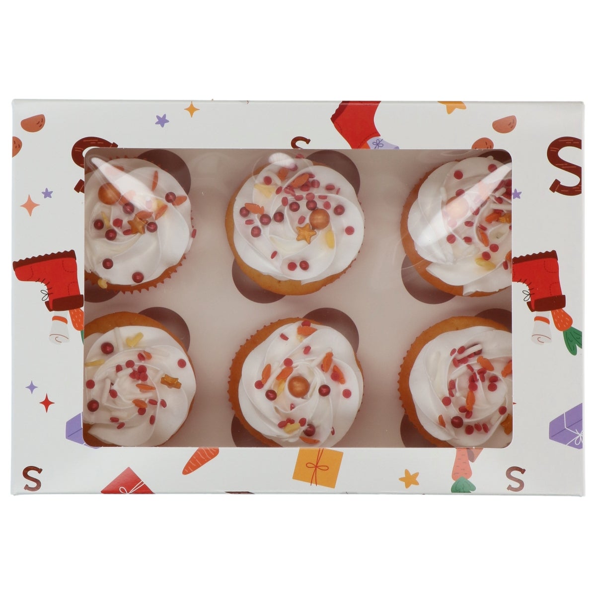 FunCakes Cupcake Doos 6 Sinterklaas pk/3