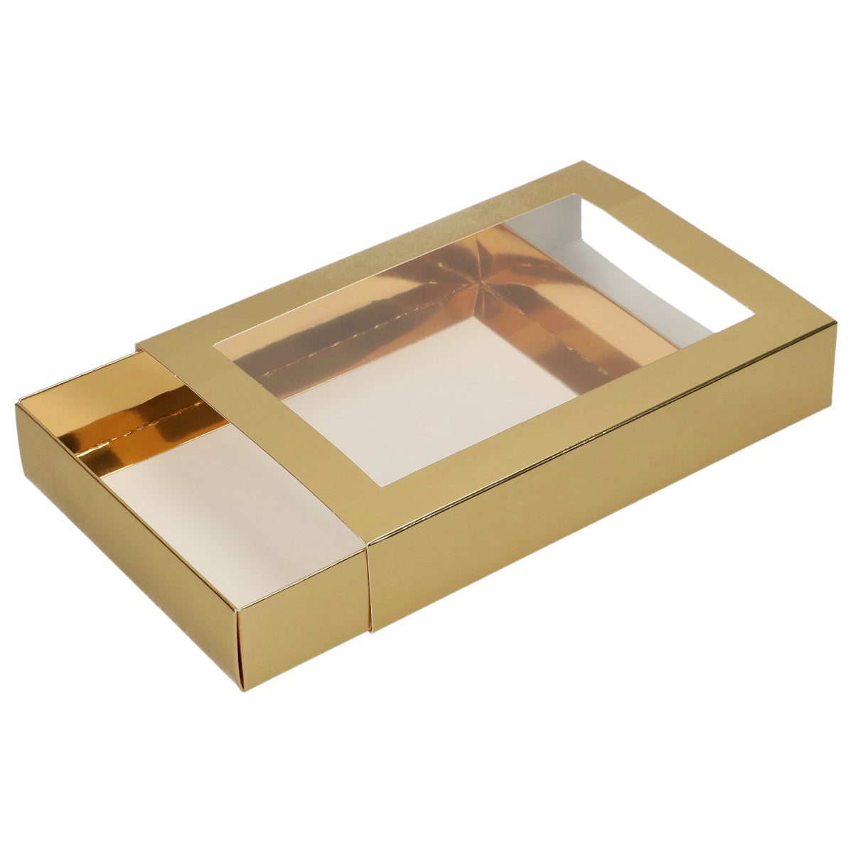 FunCakes Chocoladeletterdoos Goud/Wit 20x14x3,5cm pk/10