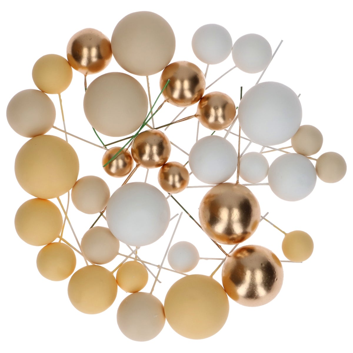 Simply Making Decoratieve Ballenset Citroen Ombre & Goud pk/32