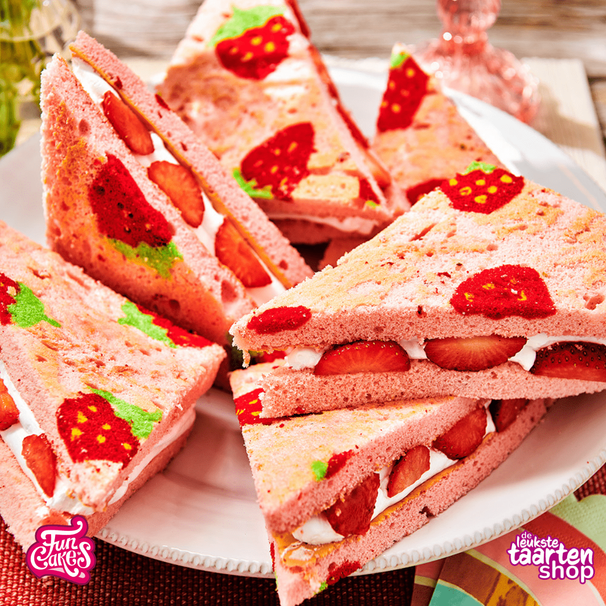 Sandwich Cake met Aardbeien