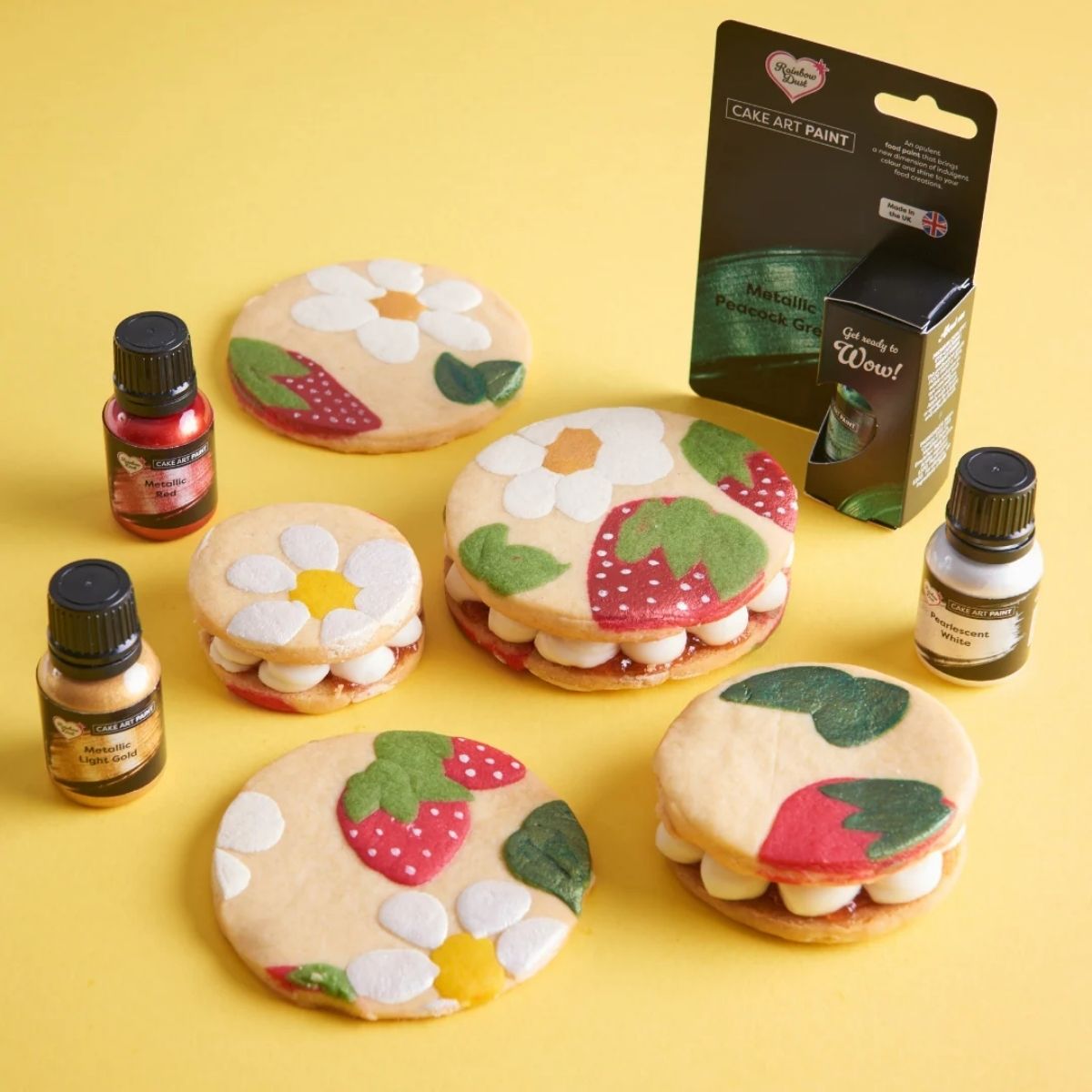 Rainbow Dust Cake Art Paint Metallic Paint Zwart 25g