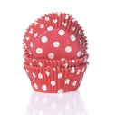 House of Marie Baking cups Stip Rood - pk/50