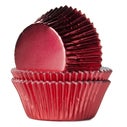 House of Marie Baking Cups Folie Rood - pk/24