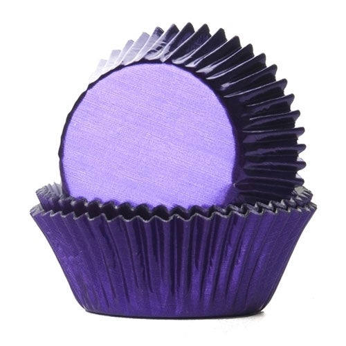 House of Marie Baking Cups Folie Paars - pk/24